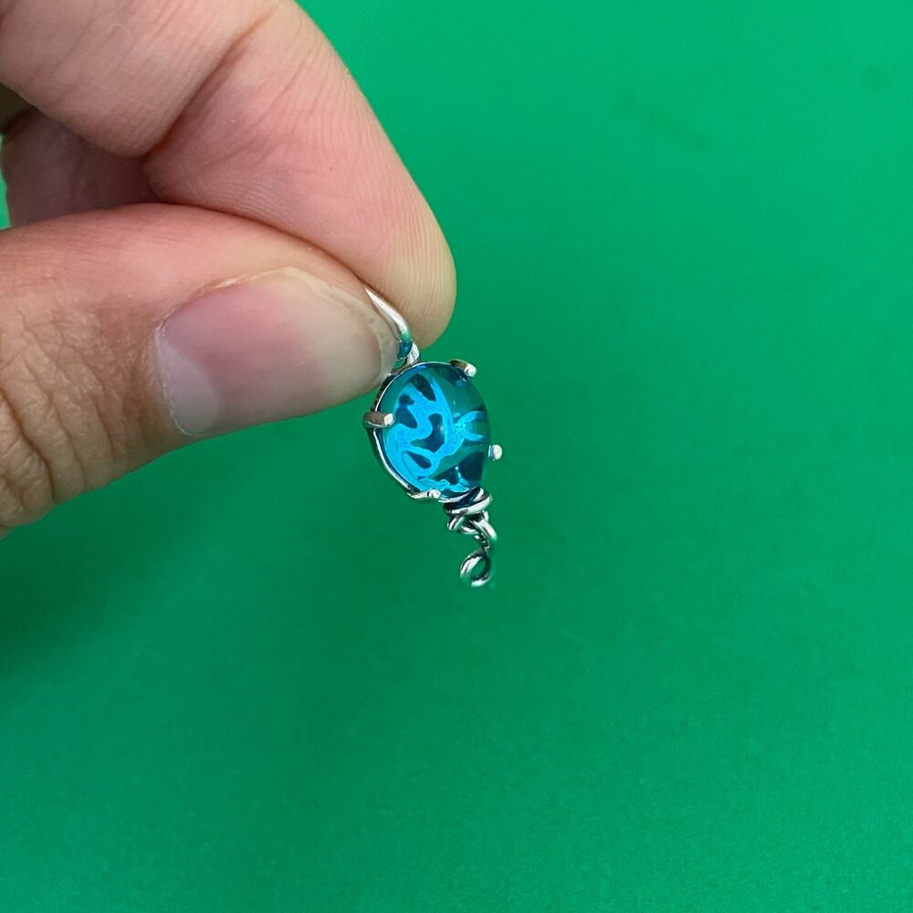 Pandora Blue Murano Glass Balloon Dangle Charm